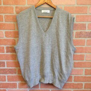 Vintage Jantzen Men's Golf Golfing Sweater Vest Grey Size XL Sleeveless V-Neck